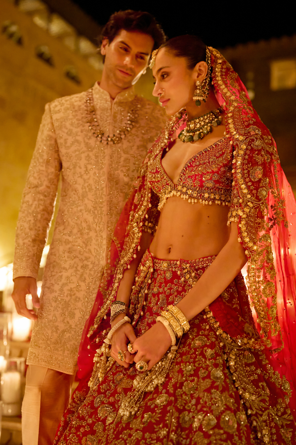Red Zardosi Lehenga Set