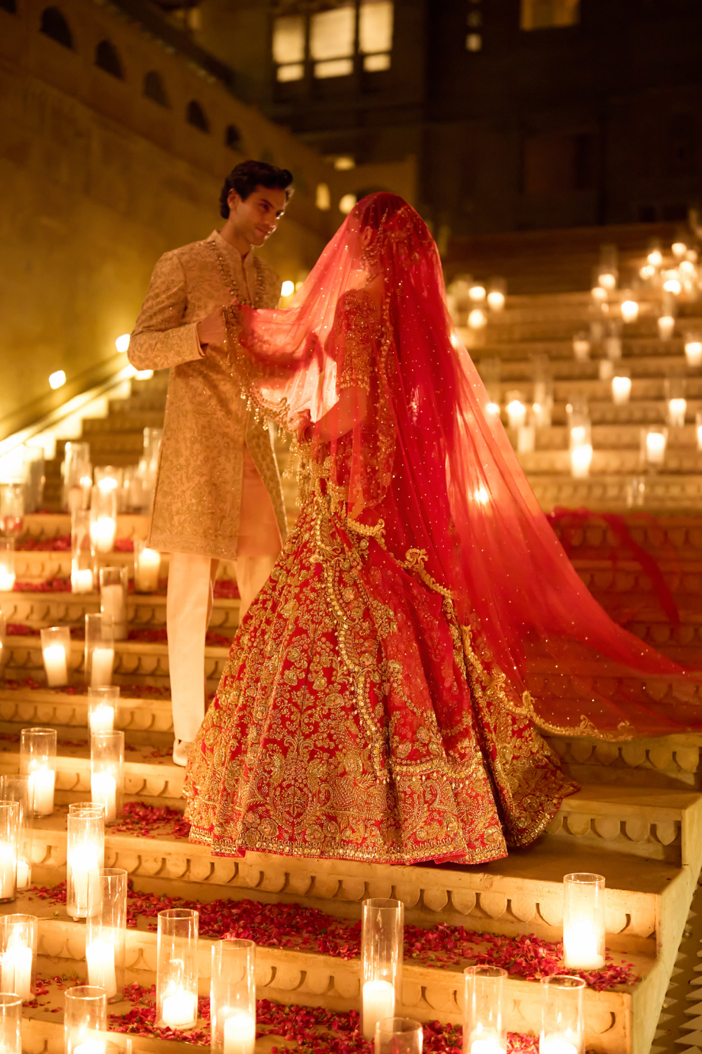 Red Zardosi Lehenga Set