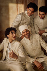 Nude Pearl Sherwani Set