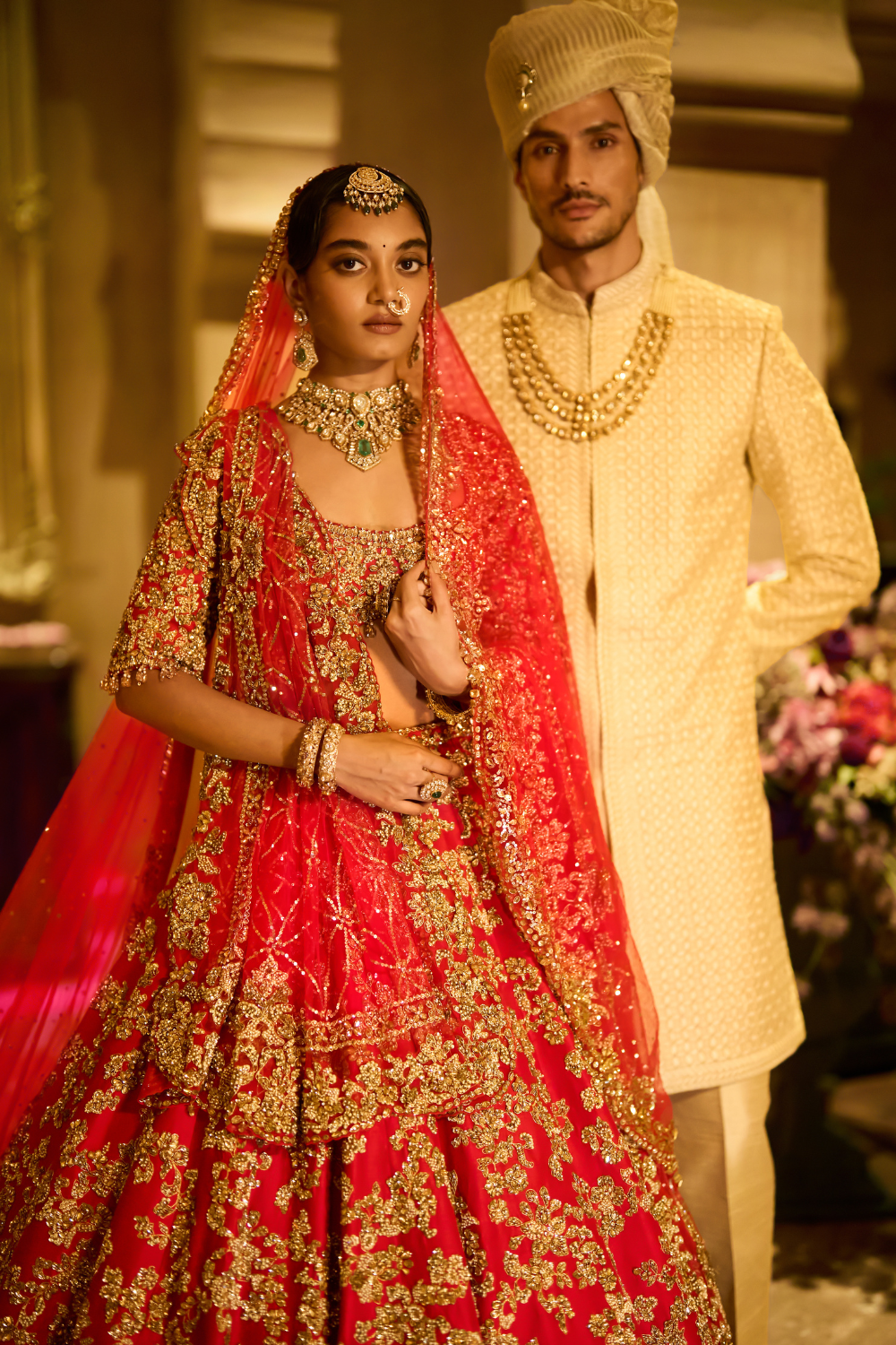 Ivory Nude Sherwani Set