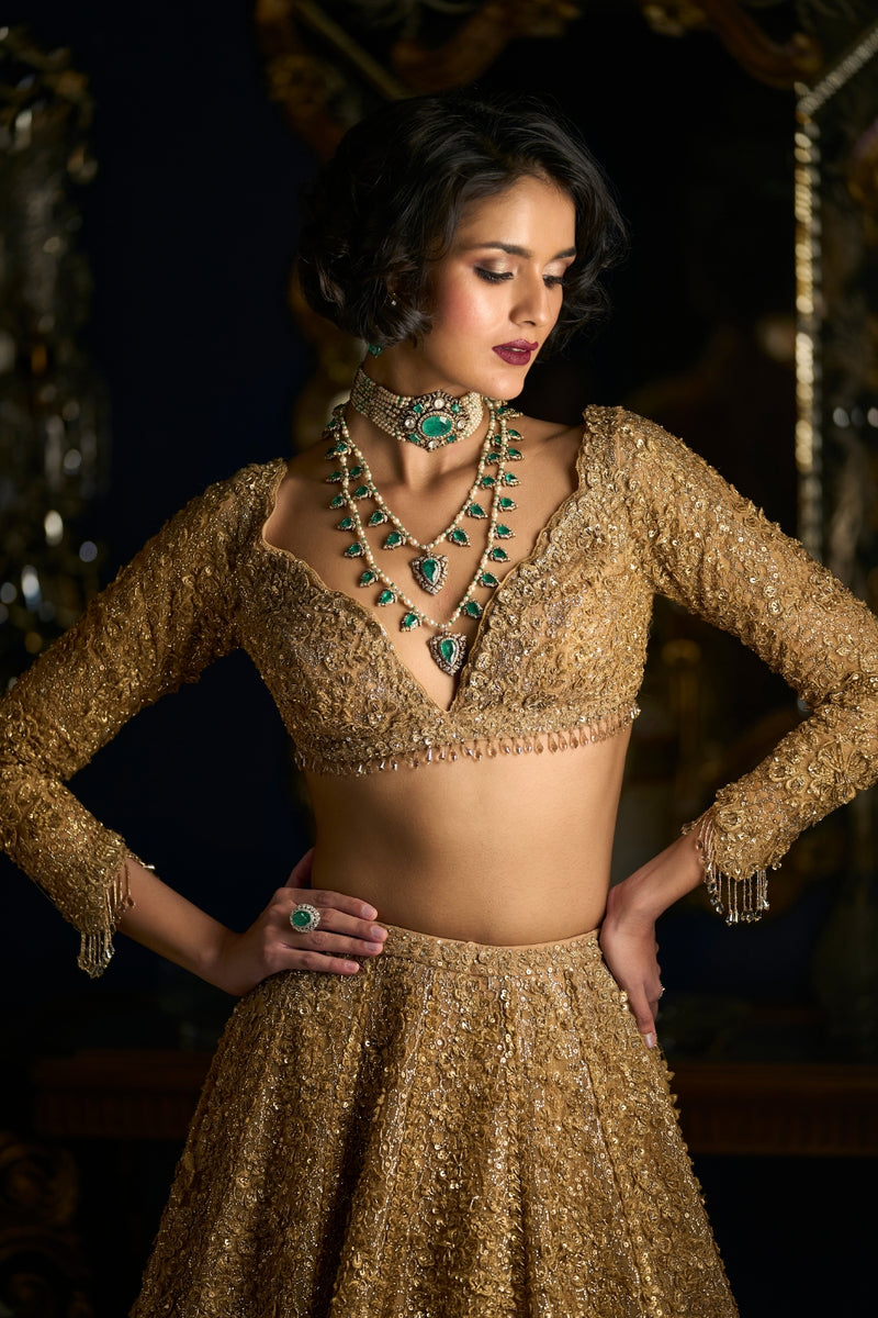 Nysa Devgan stuns like a goddess in intricately embellished golden lehenga  | Times of India