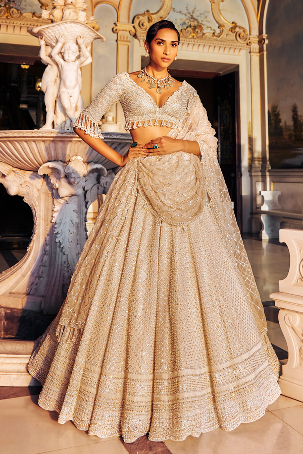 Ivory Pearl Lehenga Set