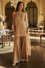 Caramel Crystal Sharara Set