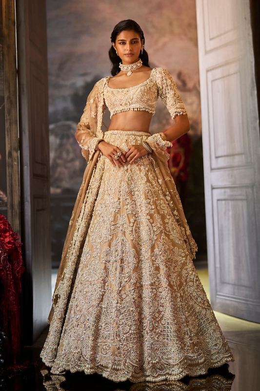 Nude Pearl Lehenga Set