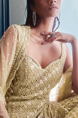 Pooja Hegde in Olive Green Garara Set