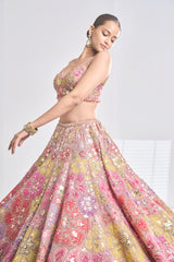 Sakshi Sindwani in Multi-Coloured Floral Lehenga Set