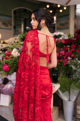Red Dori Saree