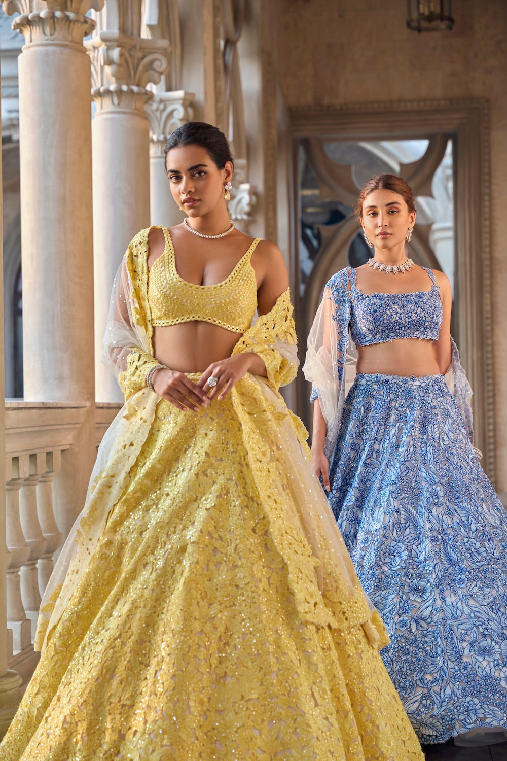 Blue Cut Work Lehenga Set