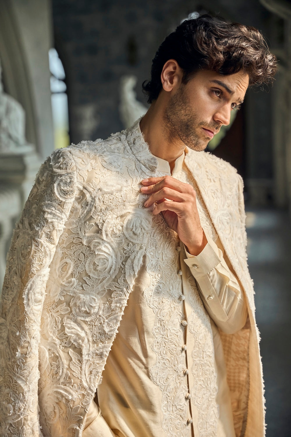 Ivory Nude Jacket Set – Seema Gujral