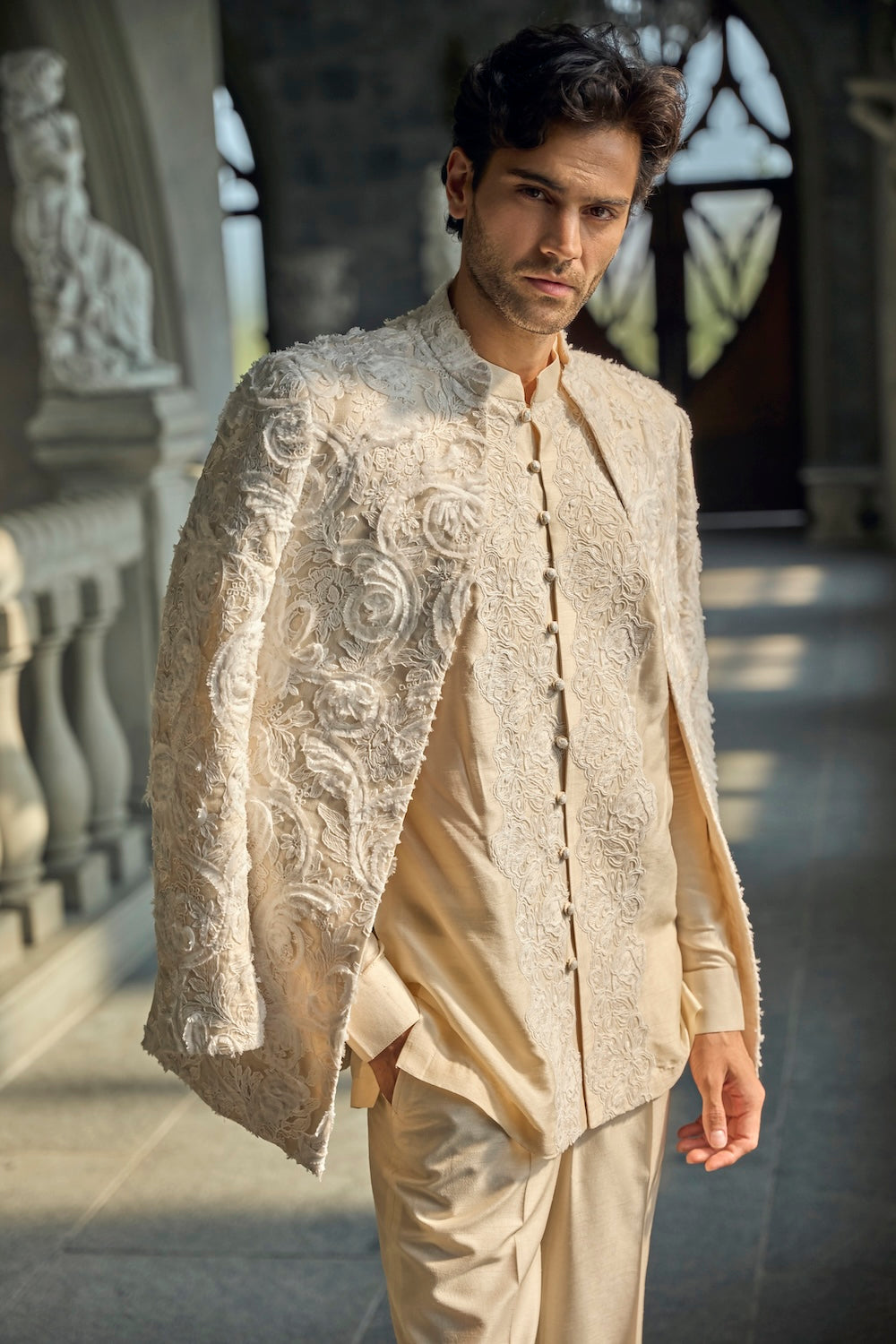 Ivory Nude Jacket Set – Seema Gujral