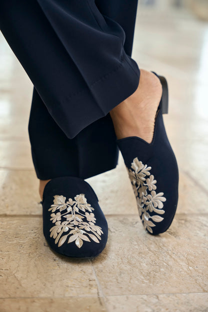 Navy & Silver Sherwani Set