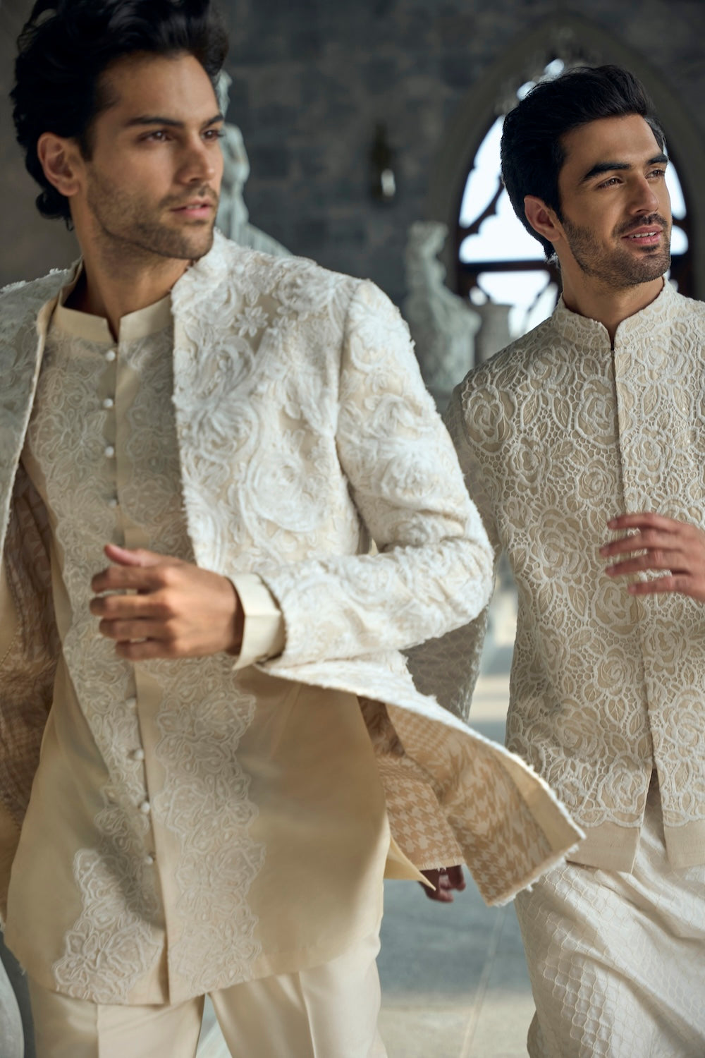 Ivory Nude Jacket Set