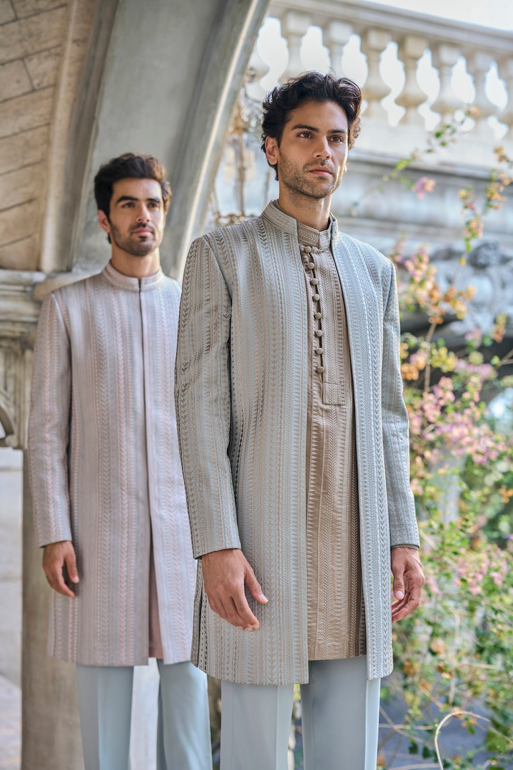 Sage Green Open Jacket Set