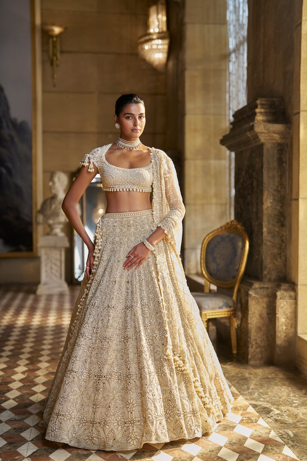 Ivory Pearl Lehenga Set
