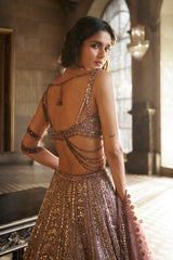 Dusty Mauve Sequin Lehenga Set