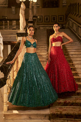 Emerald Green Lehenga Set