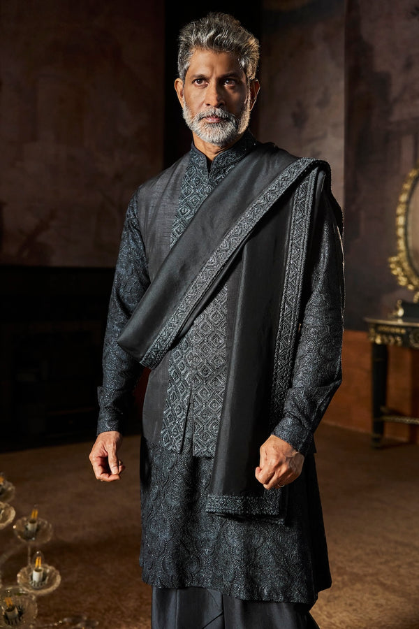 Charcoal Grey Bundi Set