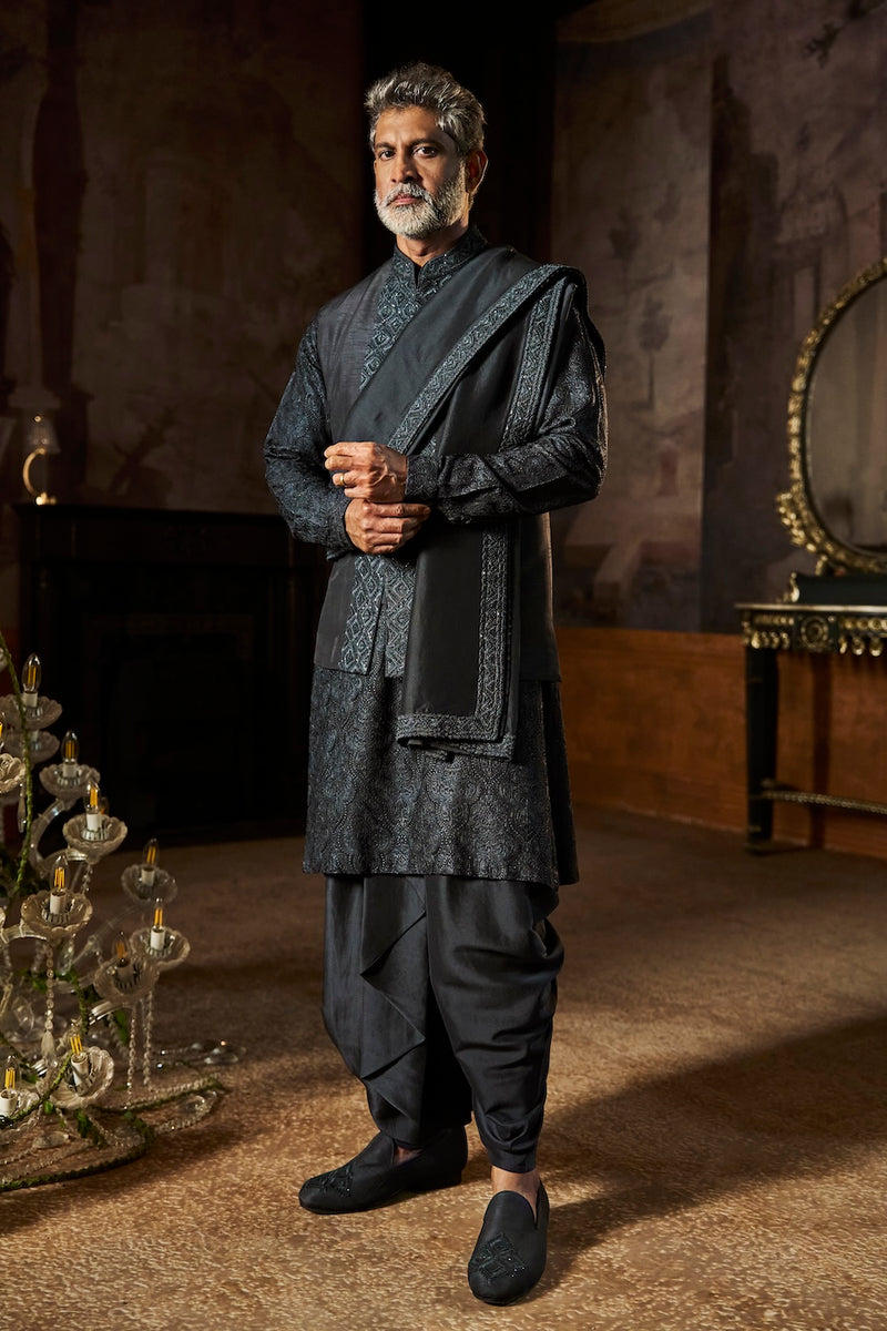 Charcoal Grey Bundi Set