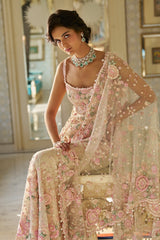 Nude Multi-Coloured Three-Dimensional Sharara Set