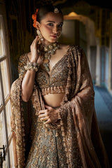 Copper Jade Lehenga Set