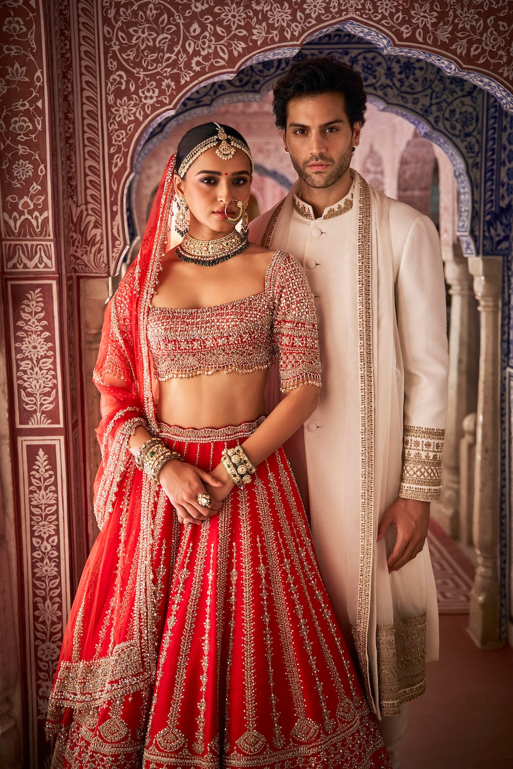 Red Zardosi Lehenga Set