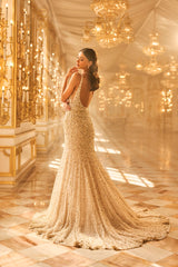 Ivory Pearl Trail Gown