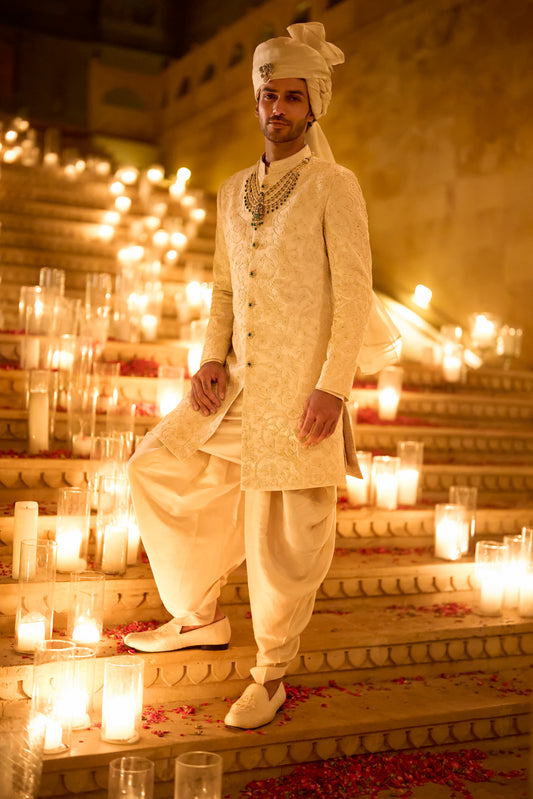 Ivory Sherwani Set