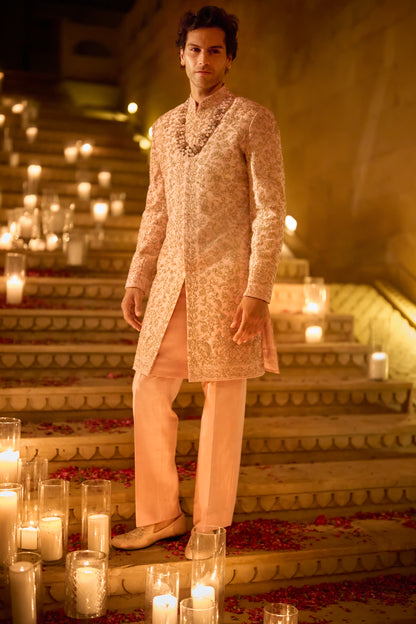 Pink Zardosi Sherwani Set