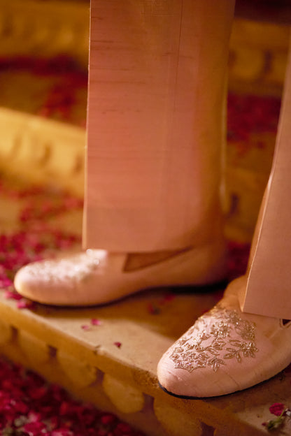 Pink Zardozi Loafers