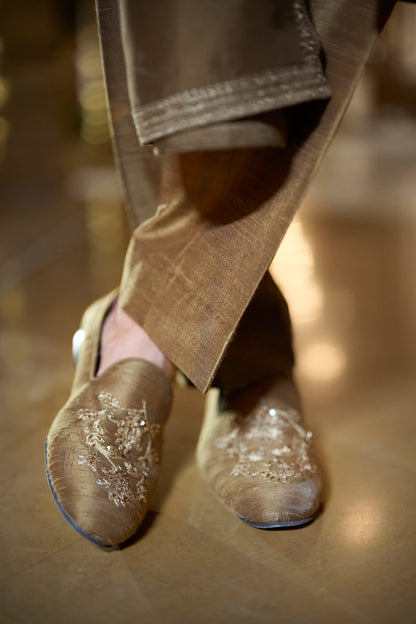 Antique Gold Loafers