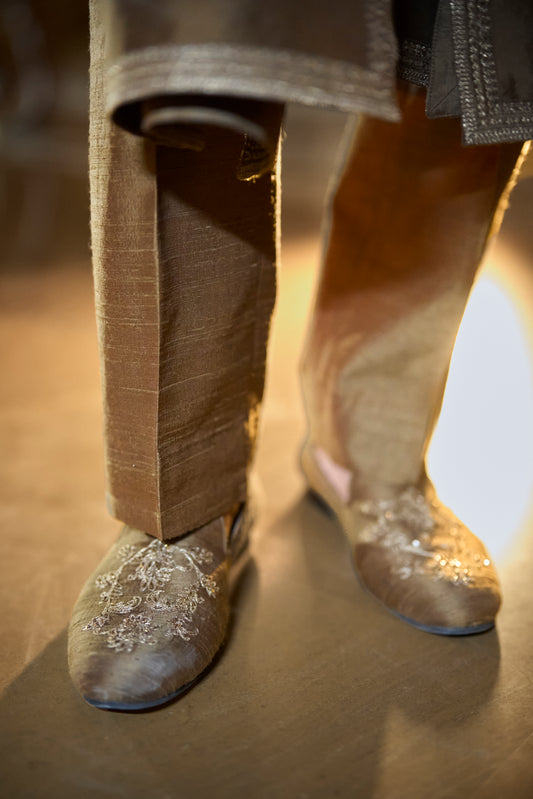 Antique Gold Loafers