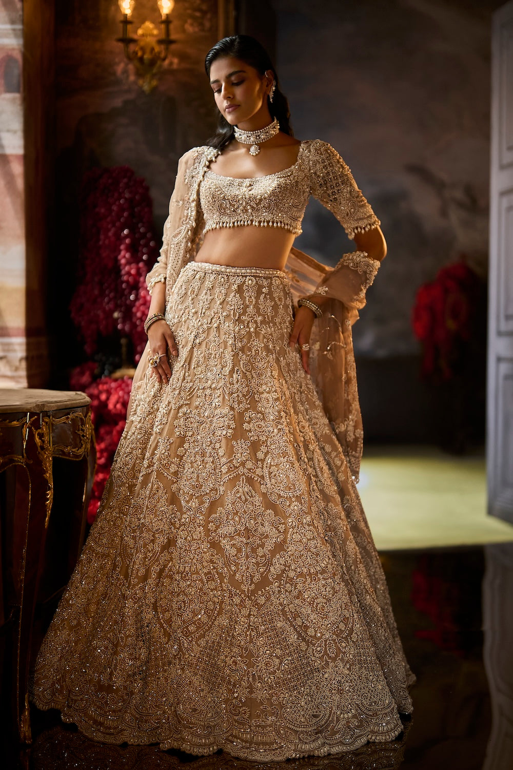 Nude Pearl Lehenga Set