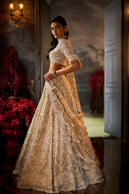Nude Pearl Lehenga Set