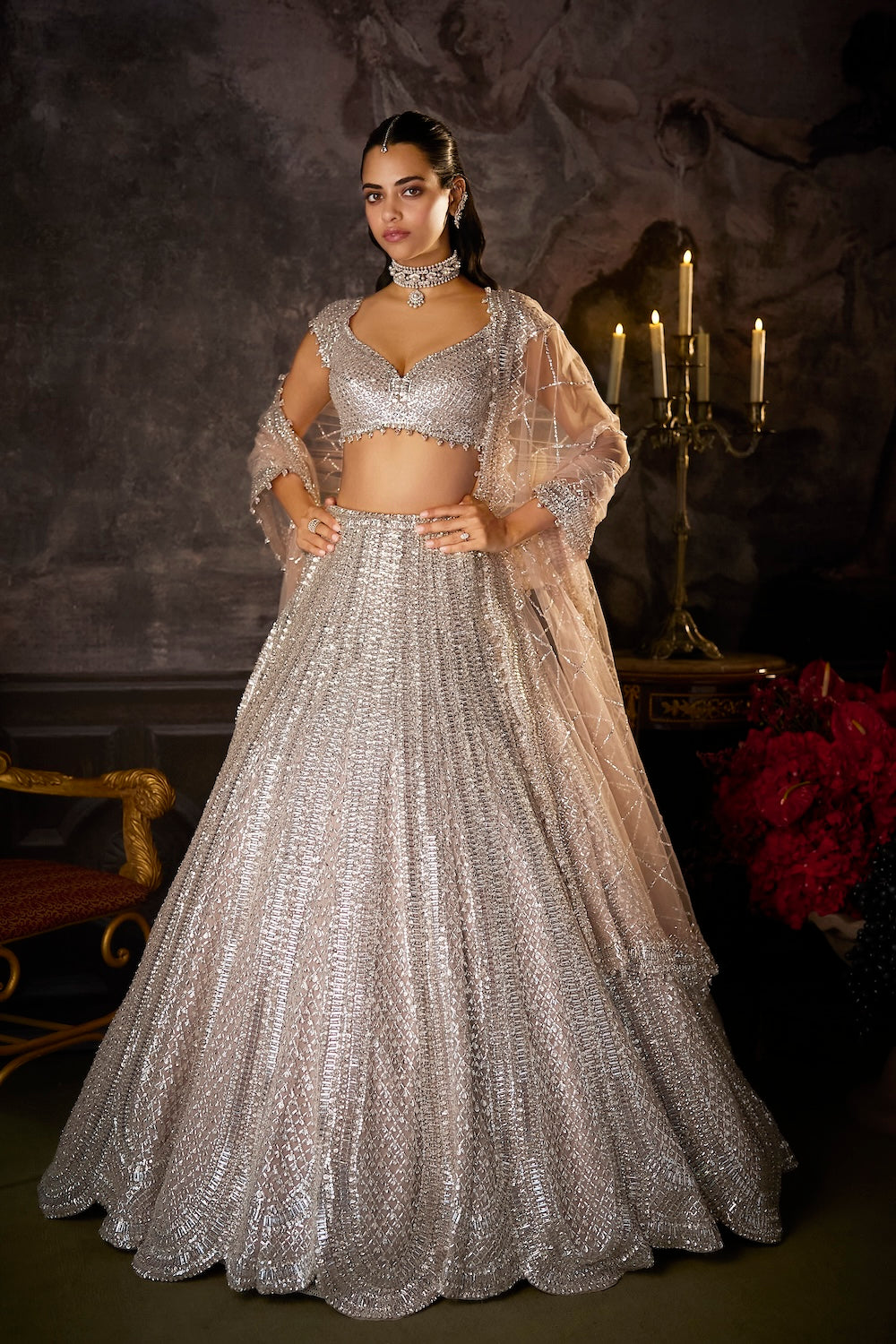 Dusty Mauve Lehenga Set