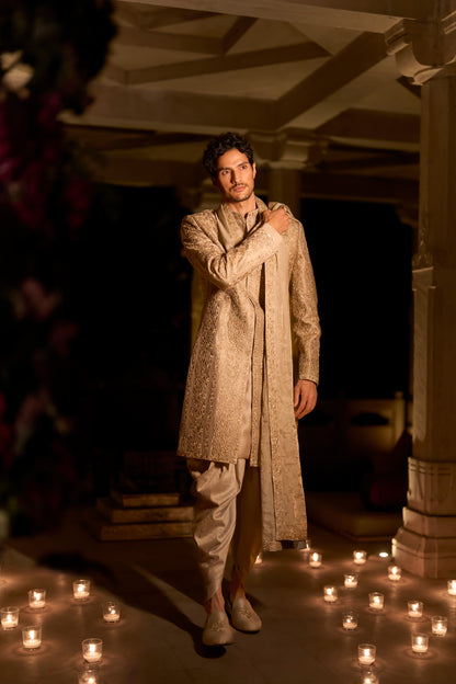 Champagne Gold Sherwani Set