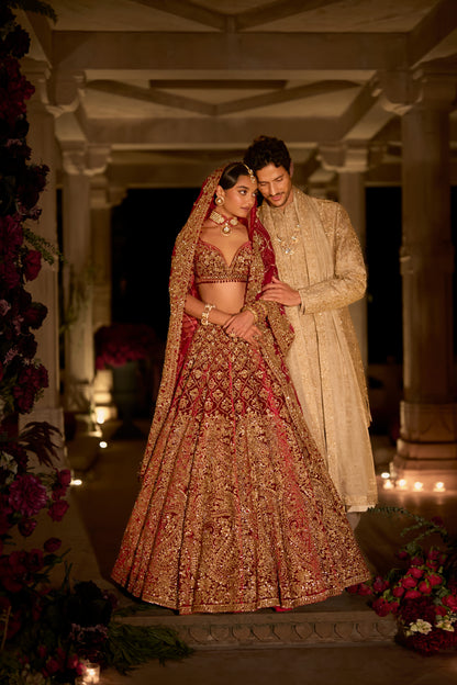 Maroon Zardosi Lehenga Set