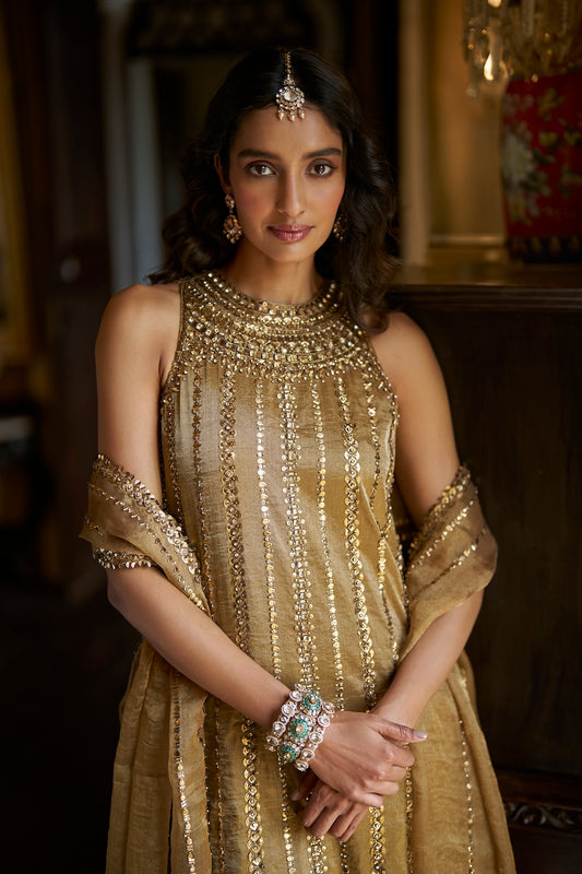 Antique Gold Pant Set