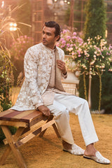 Nude Dori Sherwani Set
