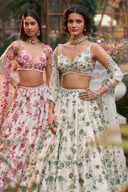 Ruby Floral Lehenga Set