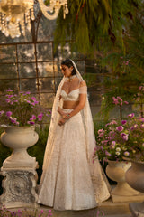 Ivory Floral Lehenga Set