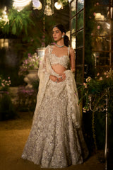 Ice Grey Pearl Lehenga Set