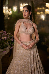 Coffee Sequin Lehenga Set