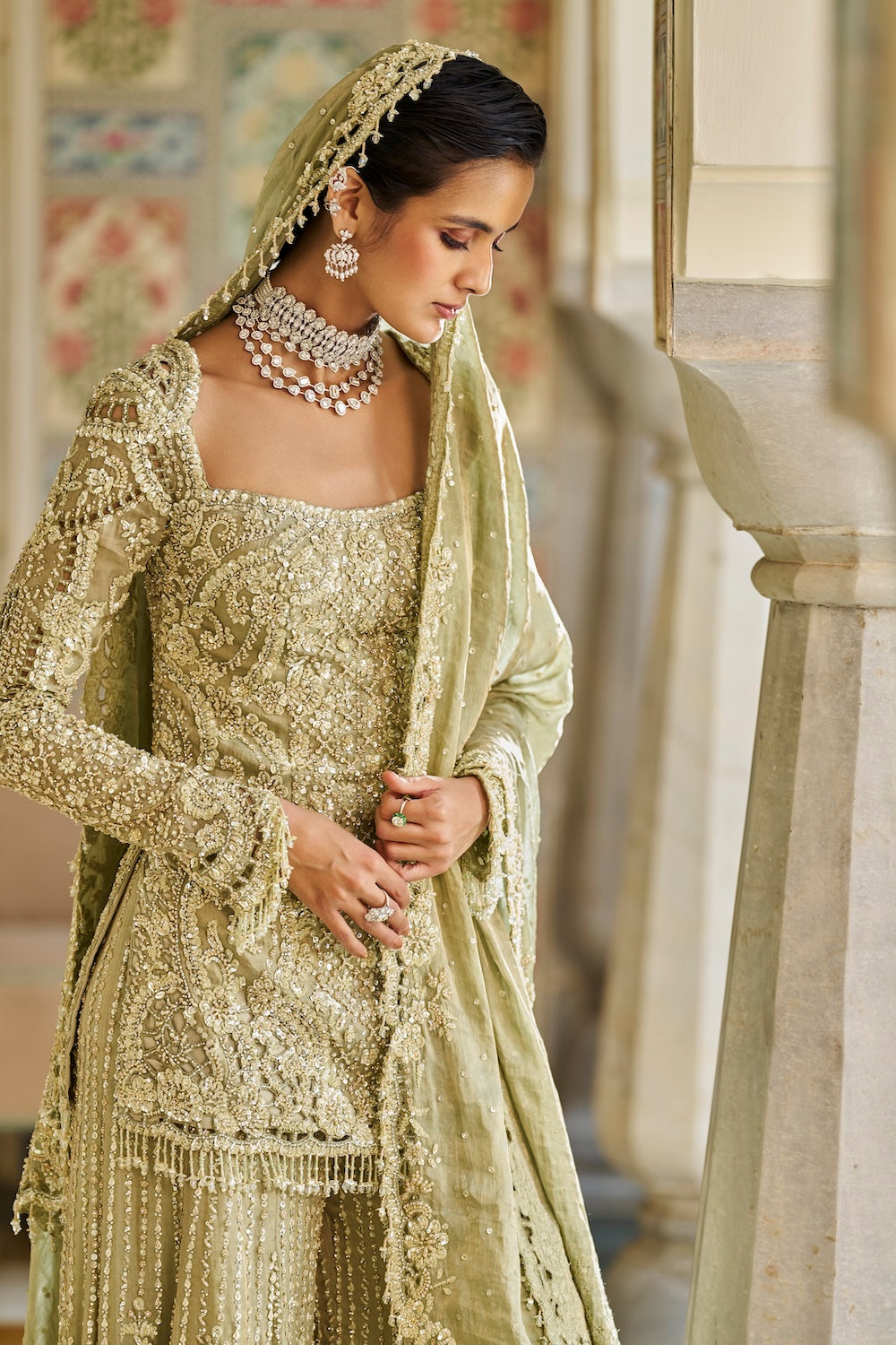 Sage Green Sharara Set M Sage Green Sharara Set M