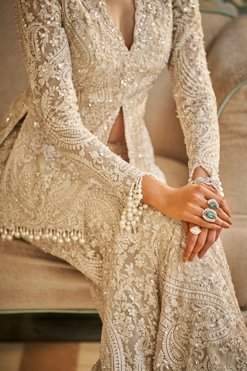 Nude Paisley Sharara Set