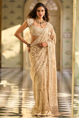 Nude Dori Saree