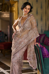 Rose Gold Sequin Saree