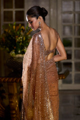 Caramel Sequin Saree