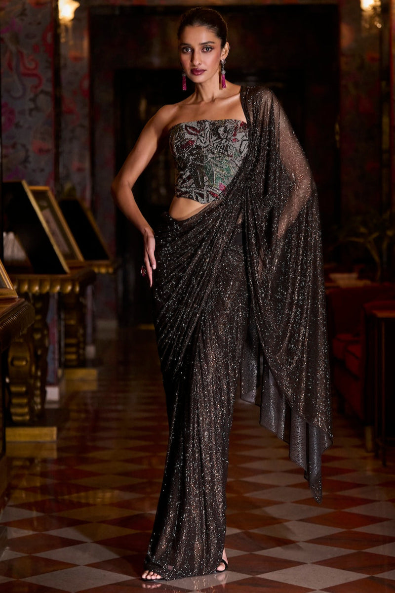 Mocha Corset Saree