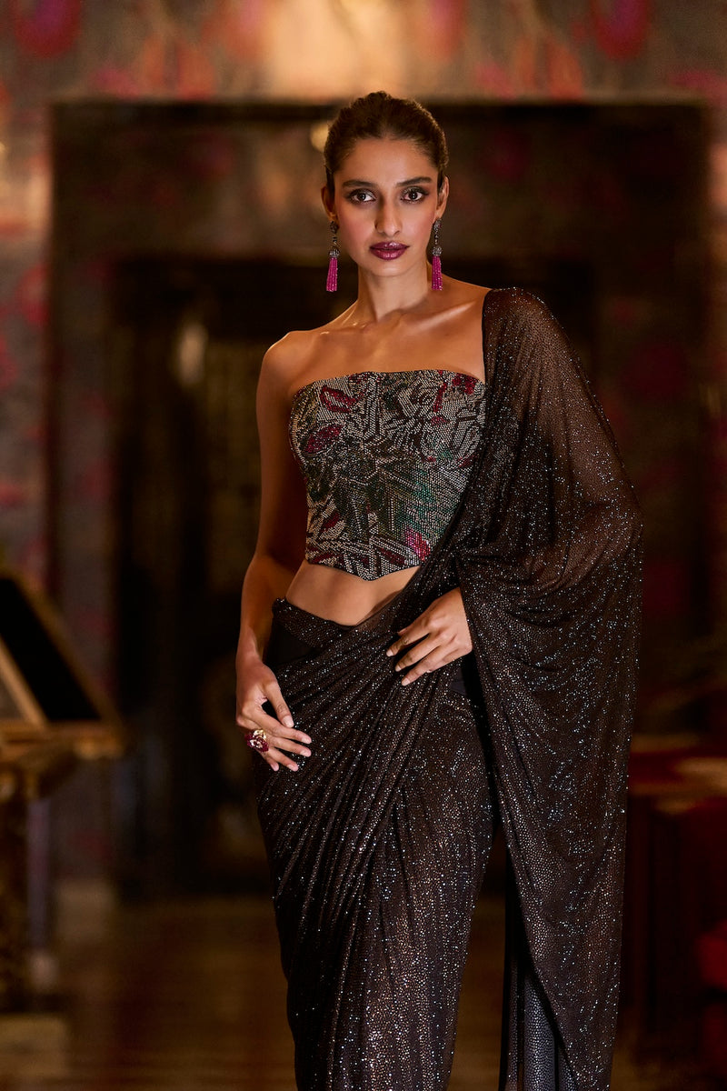 Mocha Corset Saree