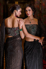 Black Corset Saree